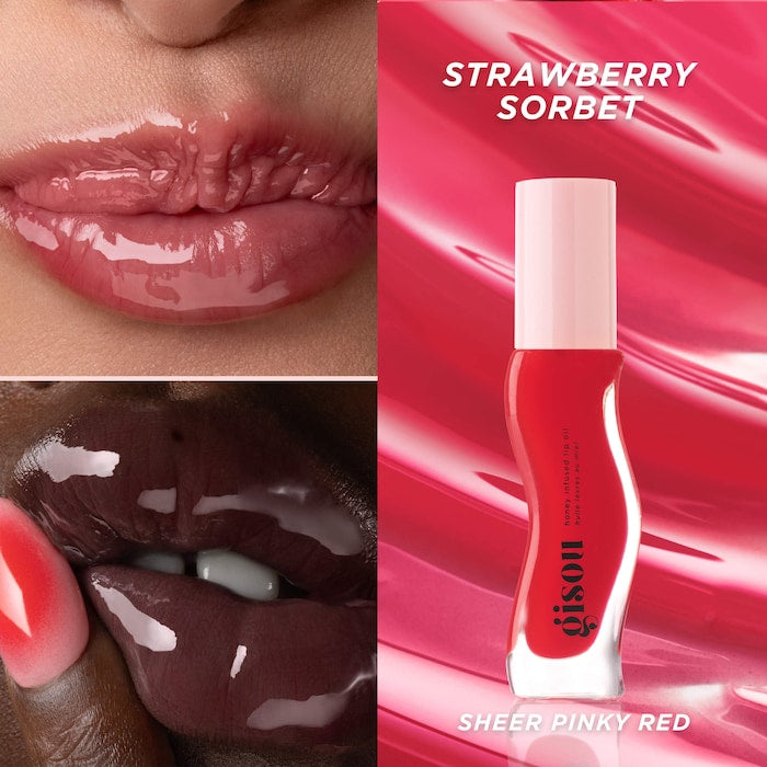 Gisou Honey Infused Hydrating Lip Oil - Strawberry Sorbet