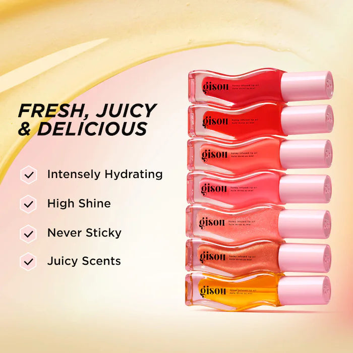 Gisou Honey Infused Hydrating Lip Oil - Strawberry Sorbet