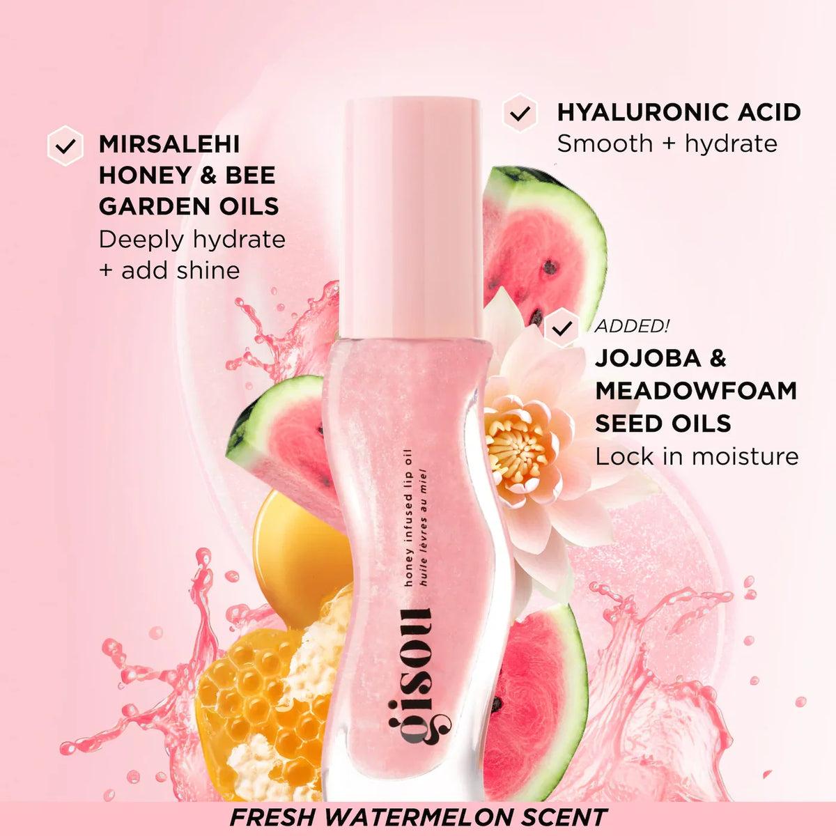 Gisou Honey Infused Lip Oil - Watermelon Sorbet