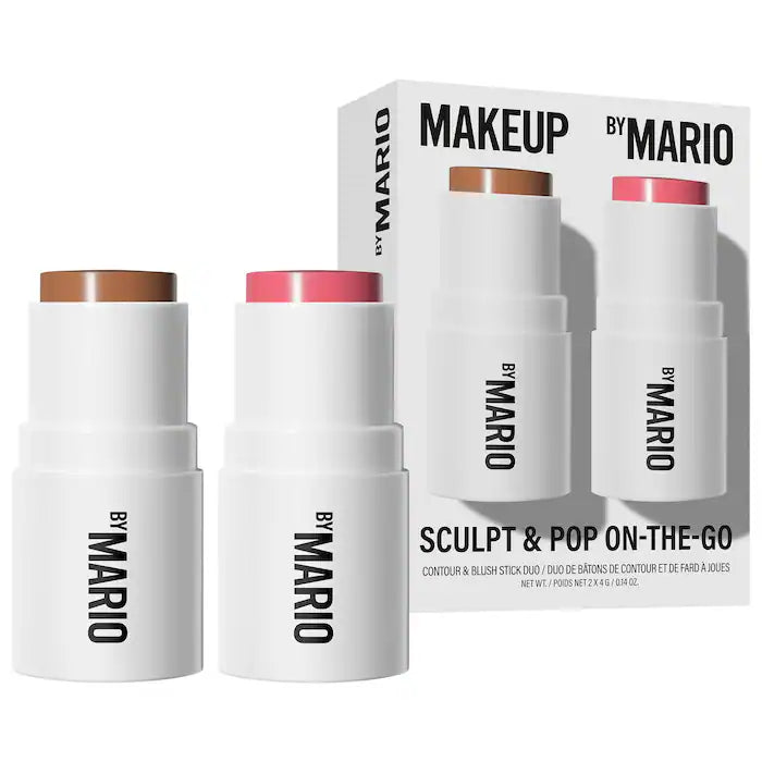 MAKEUP BY MARIO Mini Sculpt & Pop On-The-Go - Light medium / Dusty rose