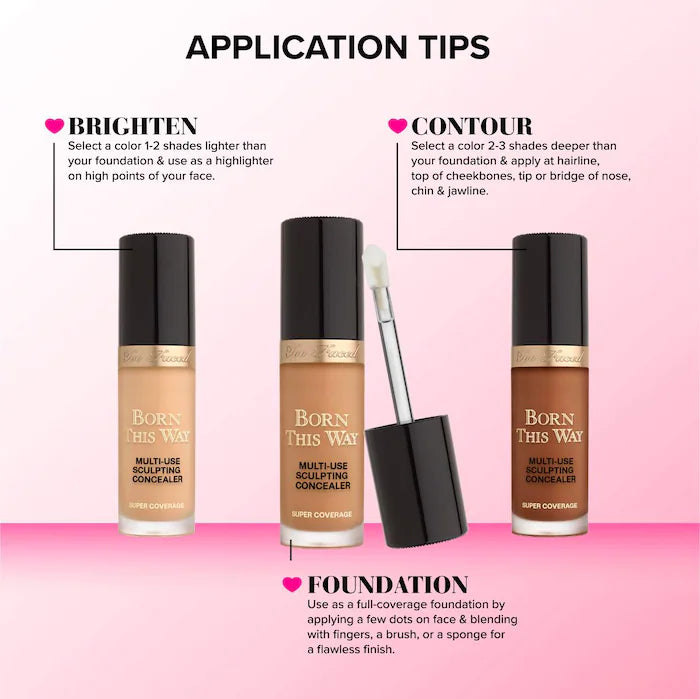 Too Faced Born This Way Super Coverage Multi-Use Concealer with Hyaluronic Acid - Light Beige & Natural Beige