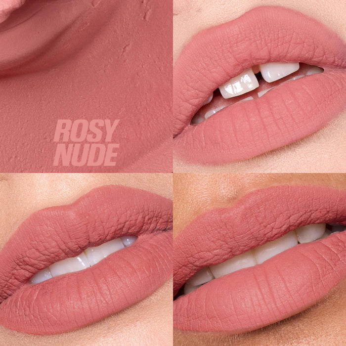Huda Beauty Liquid Matte Mousse Soft Blur Lip Cream - Rosy nude