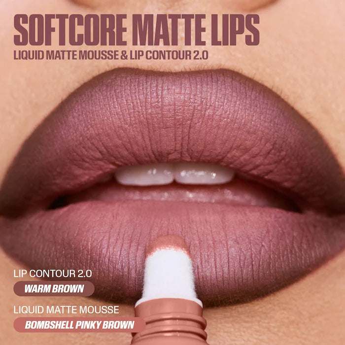 Huda Beauty Liquid Matte Mousse Soft Blur Lip Cream - Rosy nude