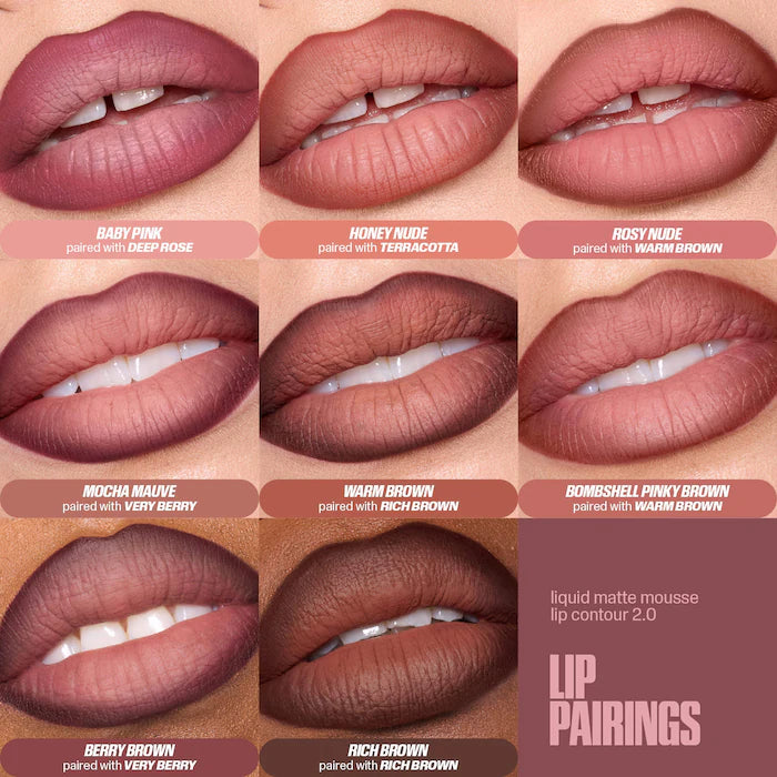 Huda Beauty Liquid Matte Mousse Soft Blur Lip Cream - Rosy nude